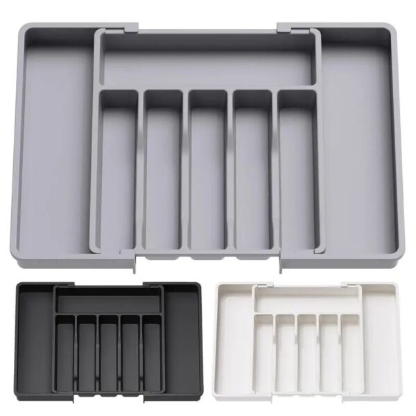 Drawer Store - Compact Cutlery Drawer Organizer Kitchen Drawer Organizer Tray for Silverware Cutlery Utensils and Gadgets