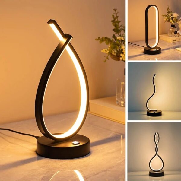 Modern LED Table Lamp Touch Swith Light For Living Bedroom Bedside Study Eye Protect Desktop Decora Ambient Luminaria Desk Night